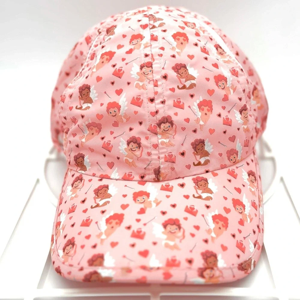 Sprints Performance Running Hat Stupid Cupid Valentine Discontinued Pink Cherubs